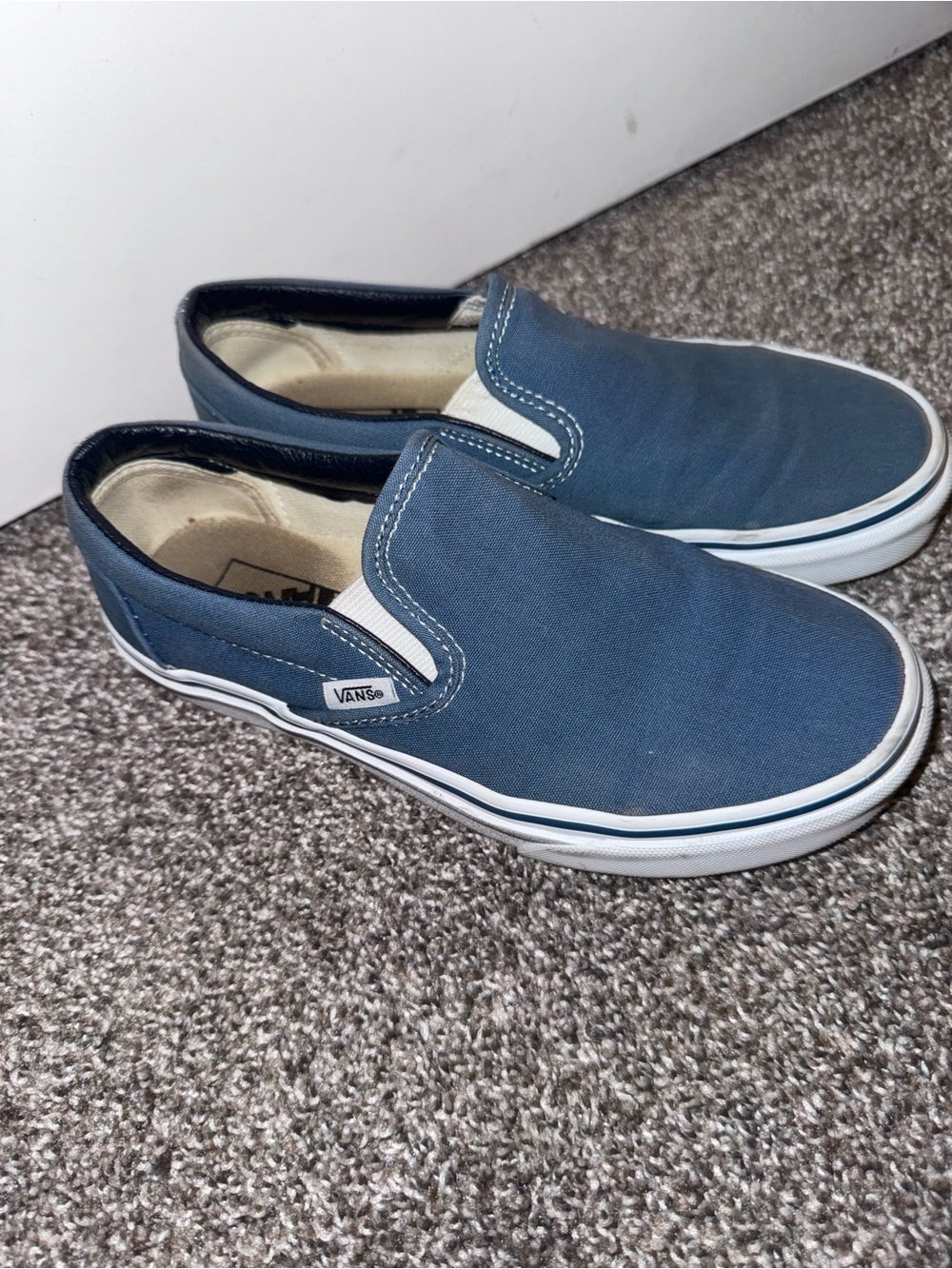 Vans Classic Slip-On Canvas Shoes - Navy Blue